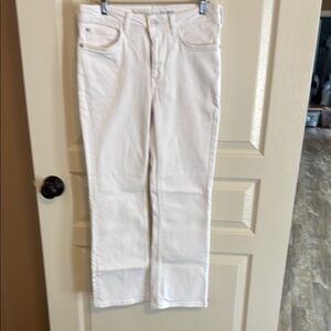 Pilcro White Straight Leg Jeans Minimalist Design